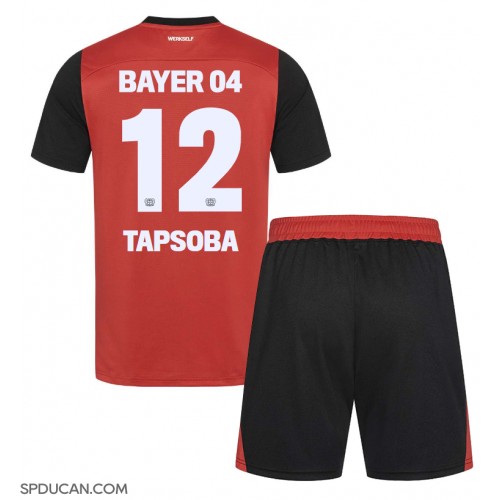 Dječji Nogometni Dres Bayer Leverkusen Edmond Tapsoba #12 Domaci 2024-25 Kratak Rukav (+ Kratke hlače)